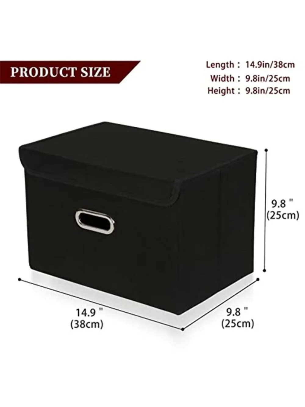 3 Fabric Storage Cube Bins Foldable Organizer Container Collapsible